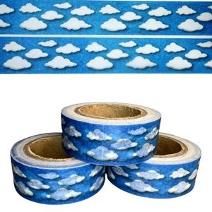 Beautiful Blue Sky With Puffy White Clouds, Washi Tape, 1 Full Roll